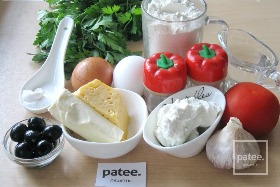 Тарт с сыром и маслинами - Шаг 1