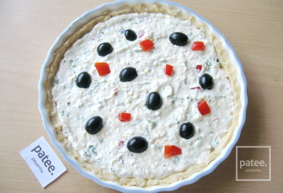 Тарт с сыром и маслинами - Шаг 16