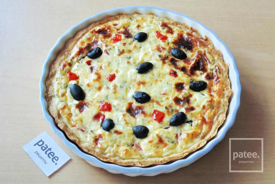 Тарт с сыром и маслинами - Шаг 17