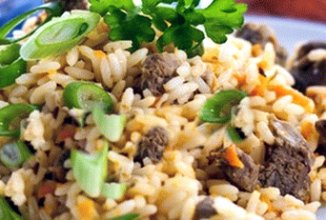 Плов из куриной печени.