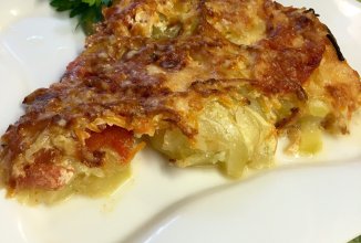 Соблазнительно вкусные кабачки со сметаной под корочкой Пармеджано