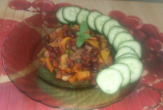 Фасоль с овощами