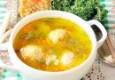 Суп с сырными шариками.