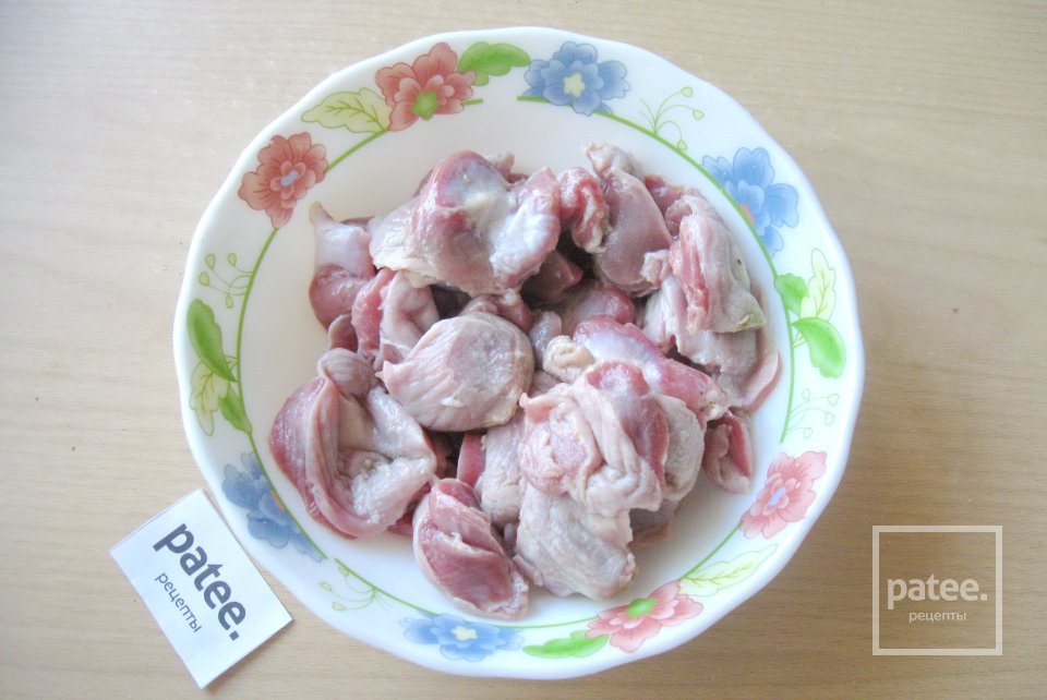 Гречневая каша с куриными желудками в мультиварке - Шаг 2