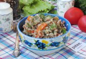 Гречневая каша с куриными желудками в мультиварке