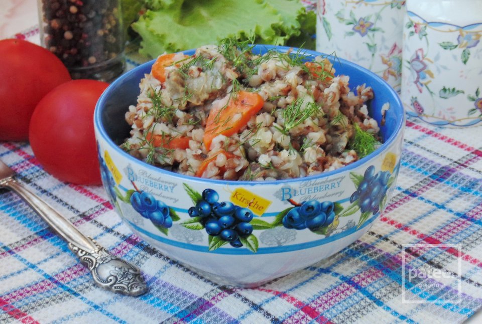 Гречневая каша с куриными желудками в мультиварке - Шаг 12