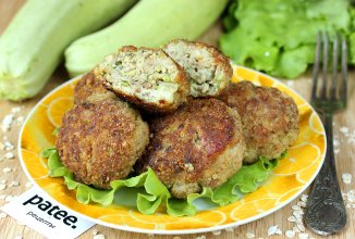 Котлеты с кабачком и овсяными хлопьями