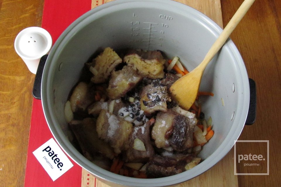 Узбекский плов с говядиной в мультиварке - Шаг 12