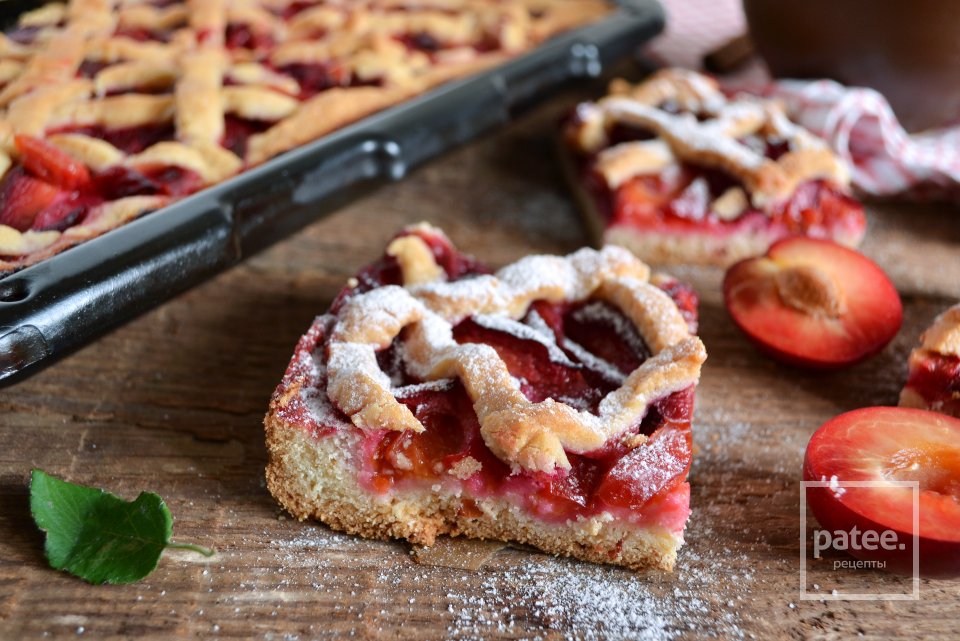 Песочный пирог со сливами - Шаг 16