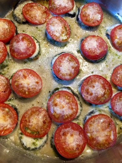 "Пирамида", сказочно вкусная закуска из баклажан, томатов и моцареллы. - Шаг 5