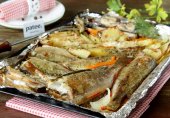 Окуни с овощами