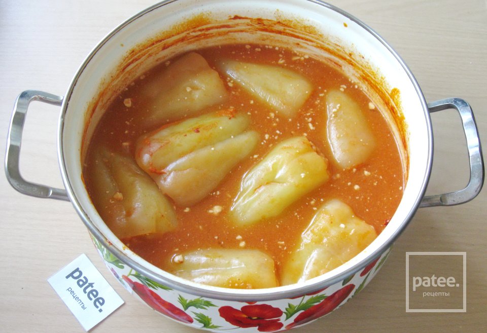 Перец, фаршированный курицей и капустой - Шаг 15