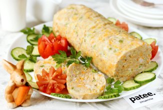 Диетический рулет из кролика с овощами