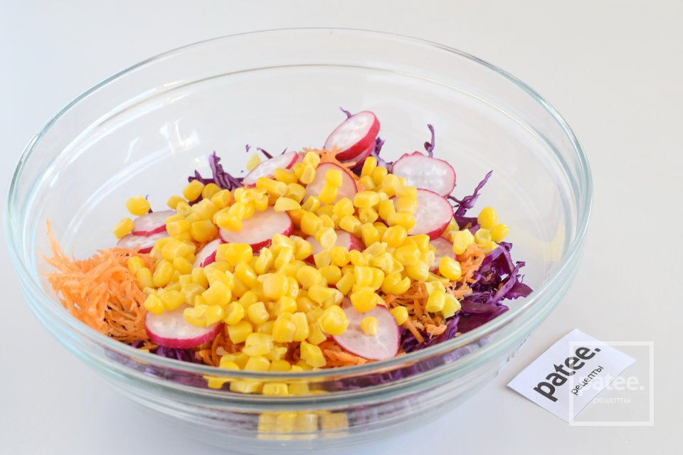 Салат с краснокачанной капустой - Шаг 8