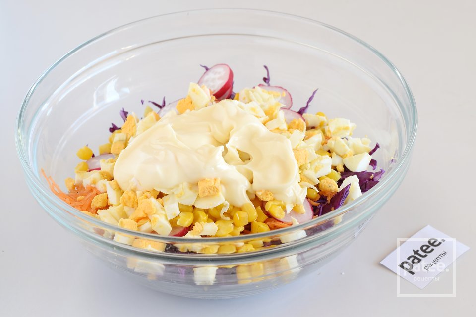 Салат с краснокачанной капустой - Шаг 11