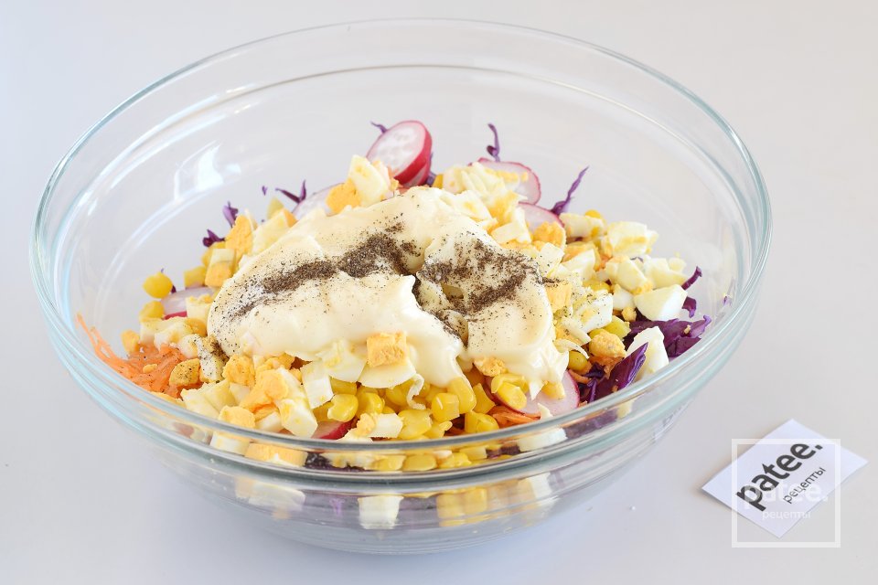 Салат с краснокачанной капустой - Шаг 12