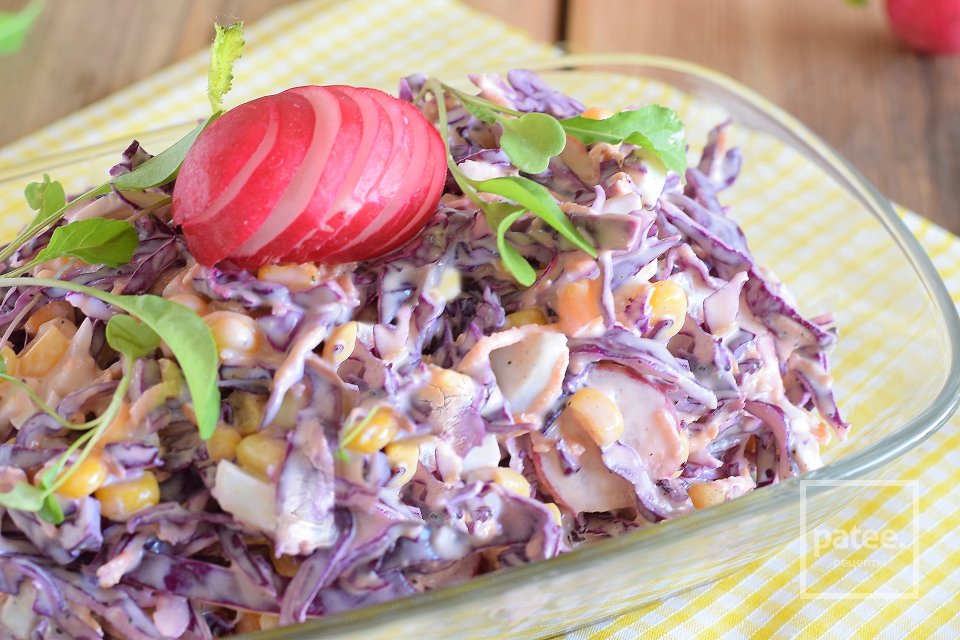 Салат с краснокачанной капустой - Шаг 13