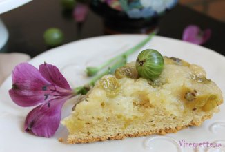 Gooseberry upside-down pudding/ Пудинг-перевертыш с крыжовником