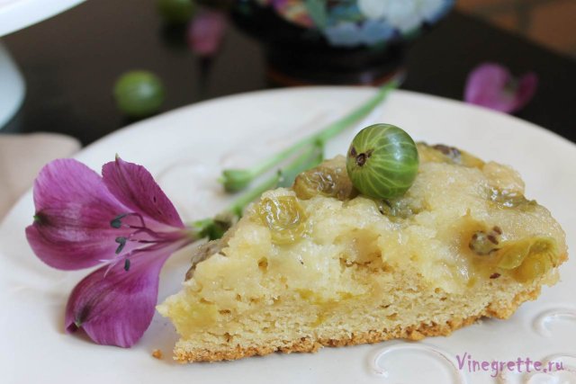 Gooseberry upside-down pudding/ Пудинг-перевертыш с крыжовником