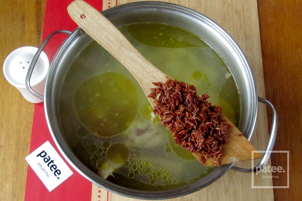 Куриный суп с красным рисом - Шаг 7