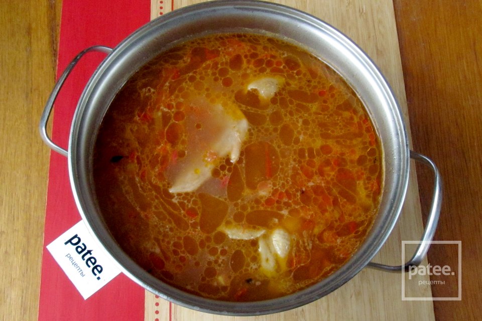 Куриный суп с красным рисом - Шаг 11