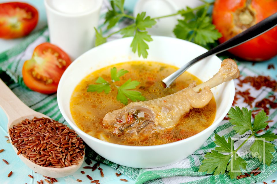 Куриный суп с красным рисом - Шаг 14