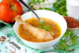 Куриный суп с красным рисом