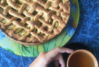 Дрожжевой пирог с яблоками