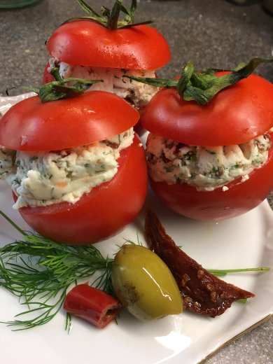 "Синьор-помидор" с козьим творогом. - Шаг 4