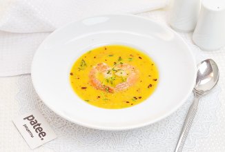 Тыквенный суп-пюре с креветками