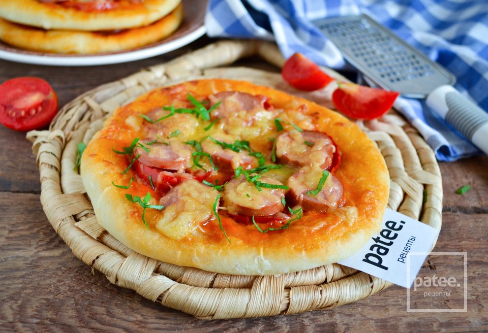 Мини-пицца с сосисками и помидорами - Шаг 19
