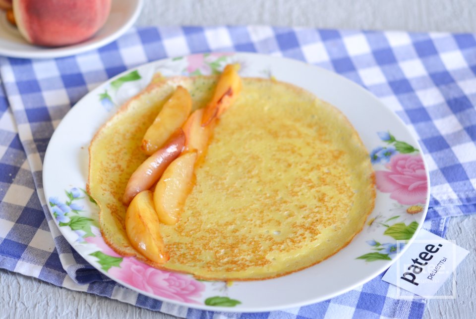 Блины с карамельными персиками - Шаг 12