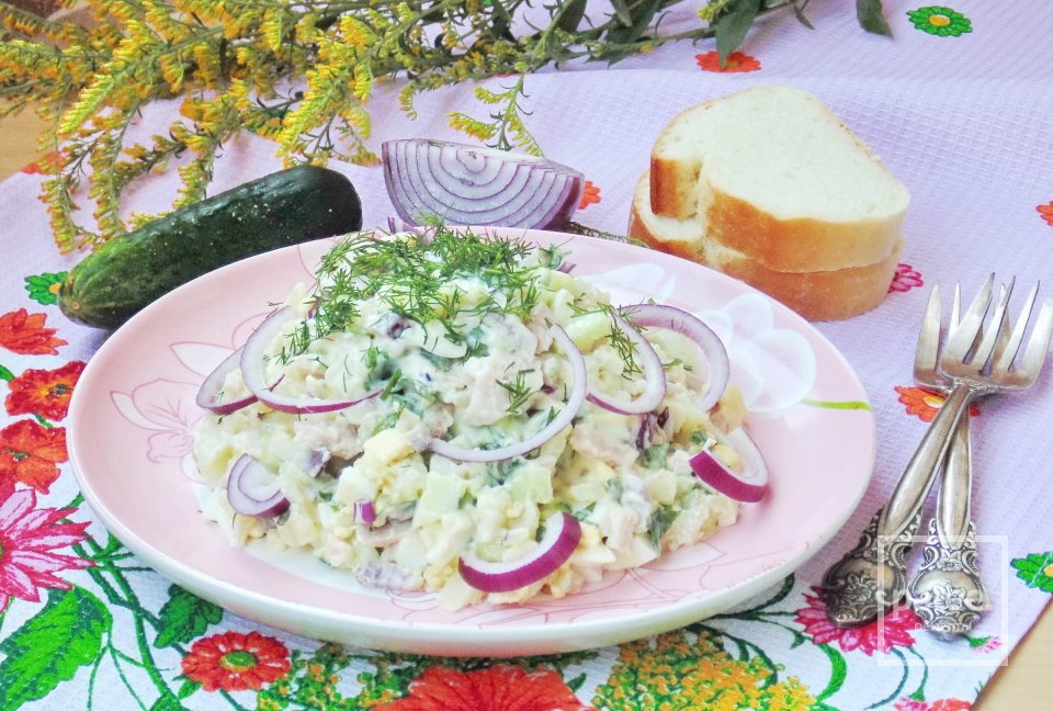 Салат с бужениной и огурцом - Шаг 12