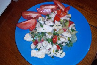 Тушоная курица с овощами