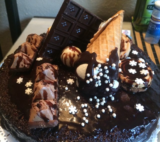 Шоколадно- шоколадный торт