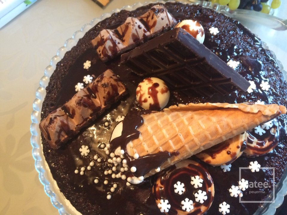 Шоколадно- шоколадный торт - Шаг 1