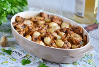 Карп запеченный с грибами