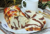 Сдобная плетенка с какао
