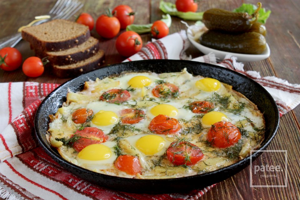 Яичница шакшука с овощами - Шаг 10