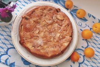 Фруктовый пирог с заливкой🍏