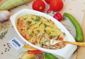 Запеканка из кабачков с грибами