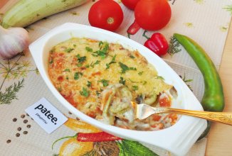 Запеканка из кабачков с грибами