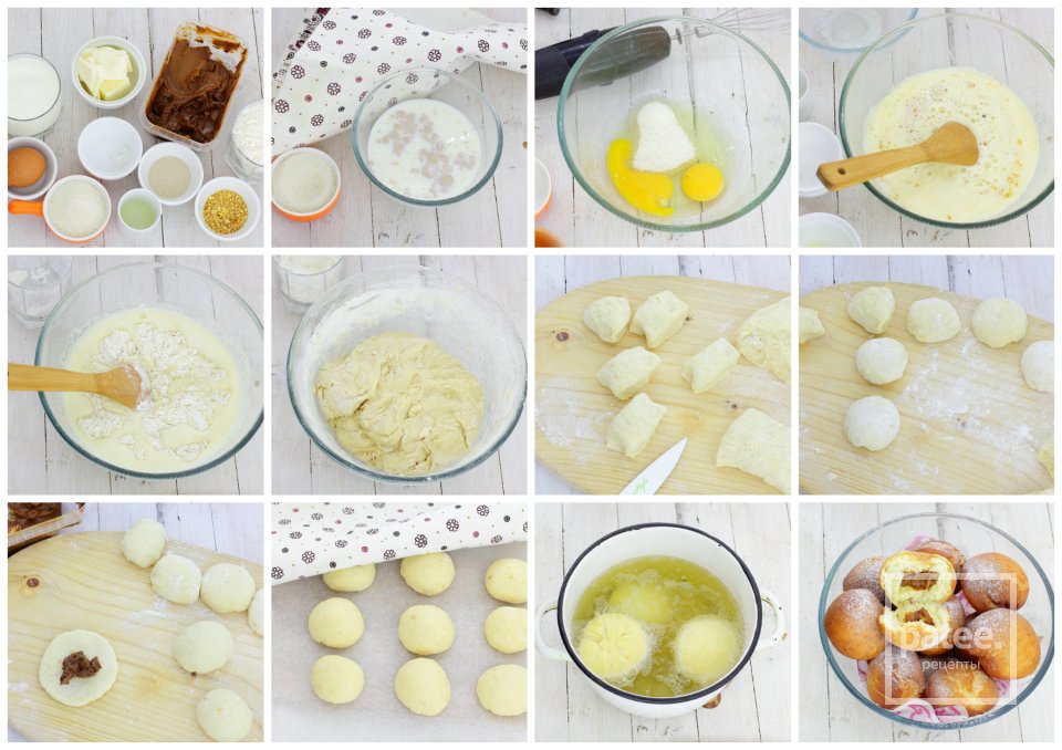 Пончики со сгущёнкой - Шаг 1