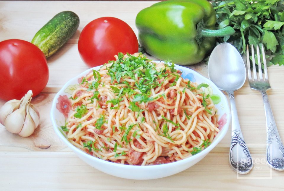 Макароны "По-флотски" с тушенкой - Шаг 12