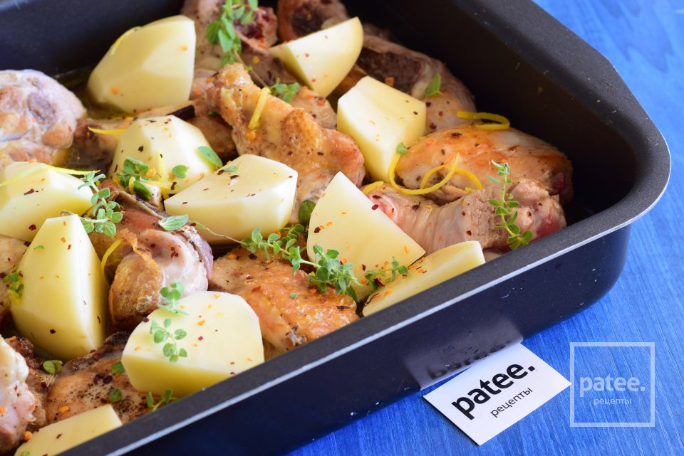 Курица запеченная с лимоном и тимьяном - Шаг 16