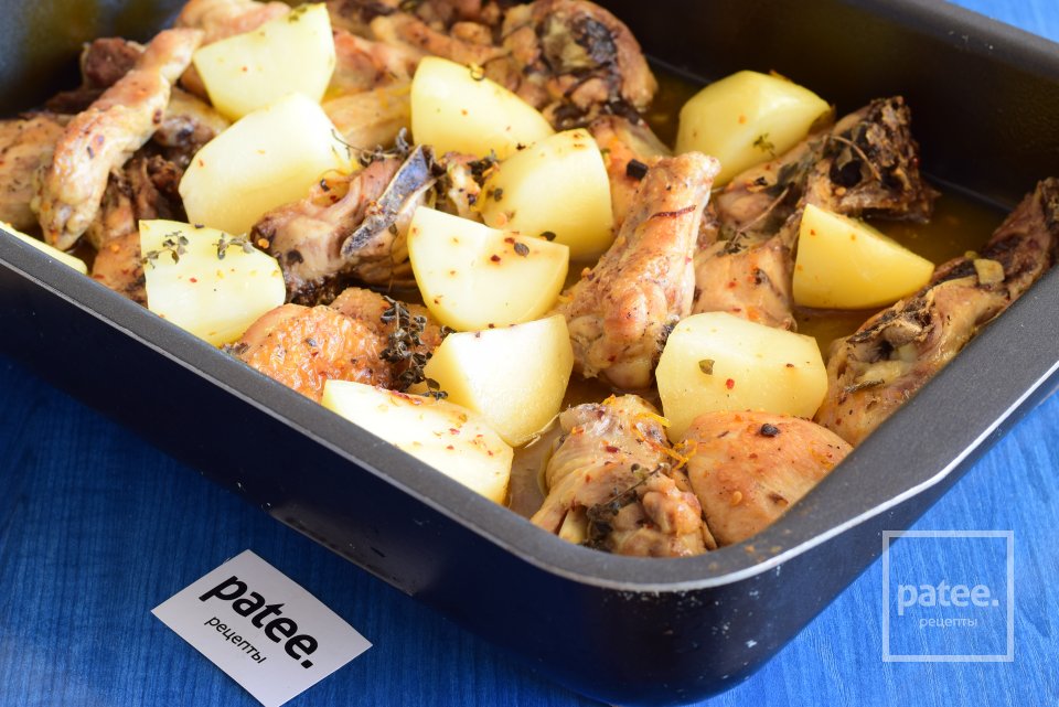 Курица запеченная с лимоном и тимьяном - Шаг 18