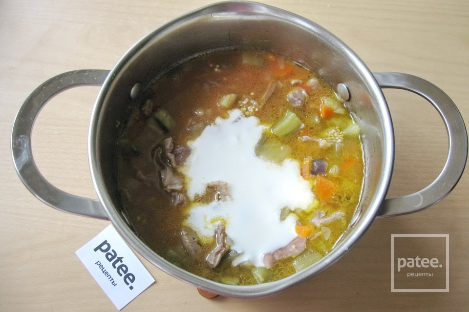 Куриные желудки с баклажаном в соусе - Шаг 12