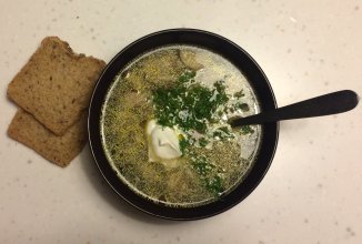 Суп из свежих лесных белых грибов