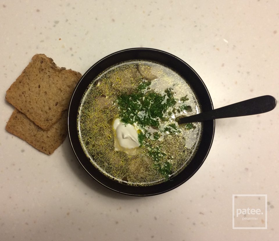 Суп из свежих лесных белых грибов - Шаг 9