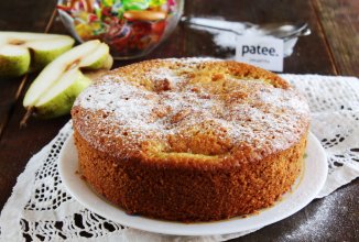 Быстрый пирог с грушами